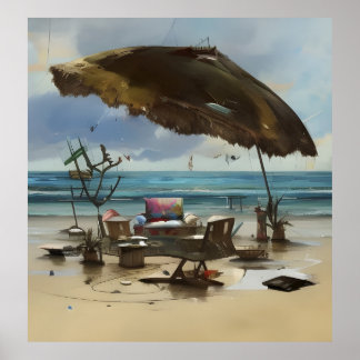 Beachszene 1 poster