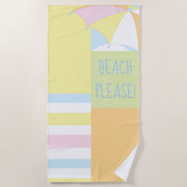 Beachszene "Beach Bitte" Badetuch