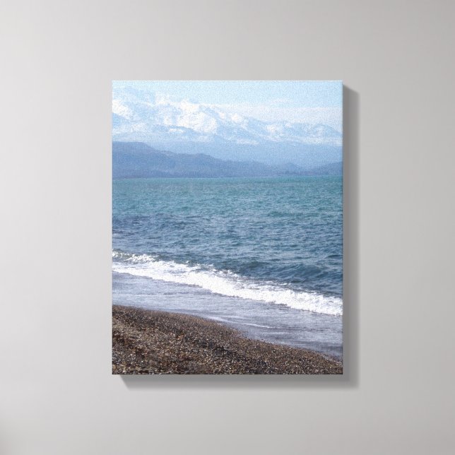 Beachszene umhüllte Canvas Leinwanddruck (Vorderseite)