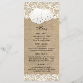 Beachte Rustikale Warme Burlap Lace Karte