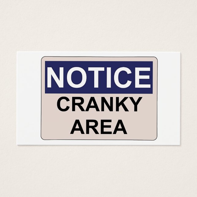 Beachten Sie den Cranky Area Spaß (Vorderseite)