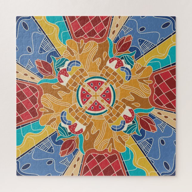 Beachtlicher Sommer: farbenfroh und sonnig (Vertikal)