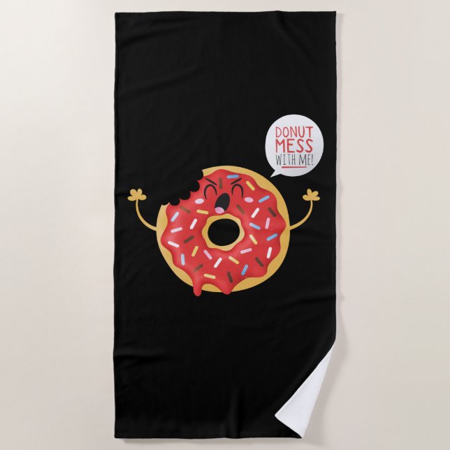 Beachtowel Skater-Jungen-coole Krapfen-Verwirrung Strandtuch (Vorderseite)