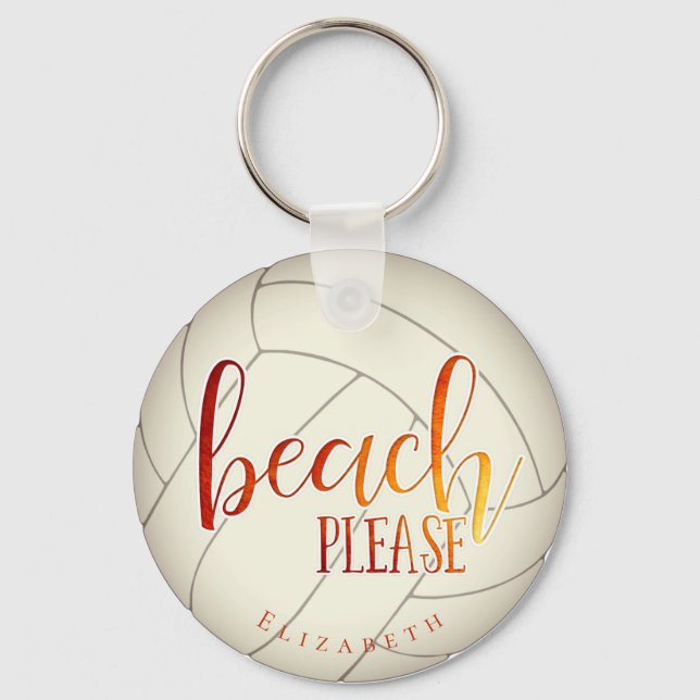 Beachvolleyball bitte personalisiert schlüsselanhänger (Vorderseite)