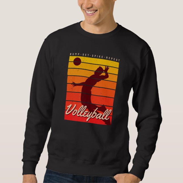 Beachvolleyball-Trainer Bump Set Spike Repea Sweatshirt (Vorderseite)