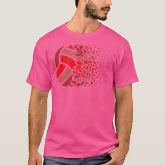 Beachvolleyball Volleyball Herz T-Shirt