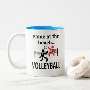 Beachvolleyball  zweifarbige tasse