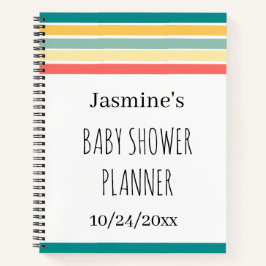 Beachy Baby Shower Planner Notizbuch