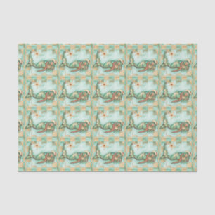 Beachy blaues Aqua Seidenpapier