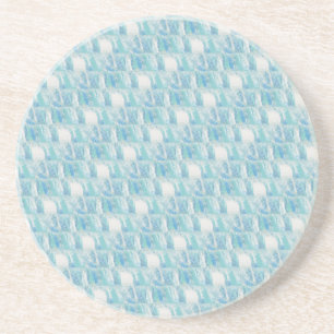Beachy Blue Checks Sandstein Untersetzer