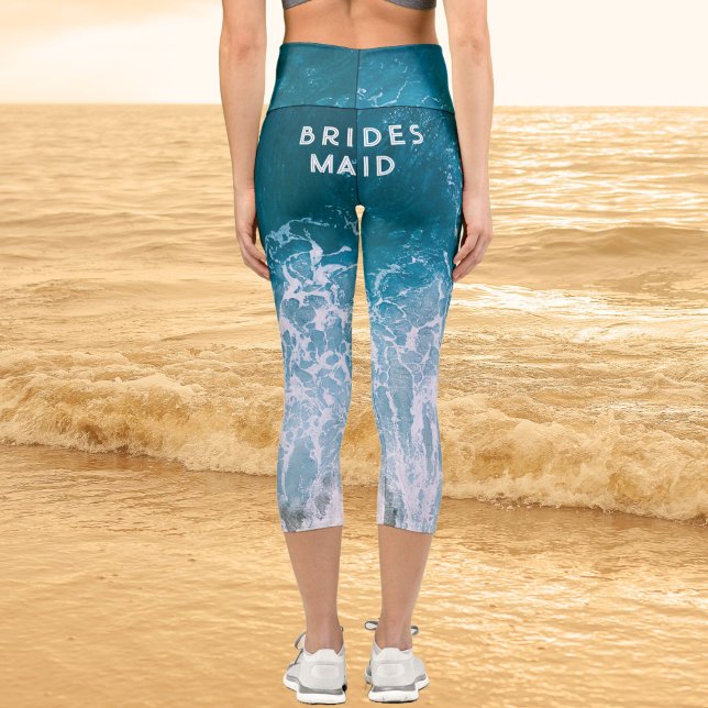 Beachy Bridesmaid Capri Leggings - Rückdruck (Von Creator hochgeladen)