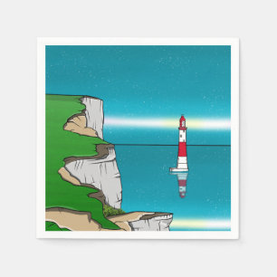 Beachy Head Leuchtturm und Cliff Top Serviette