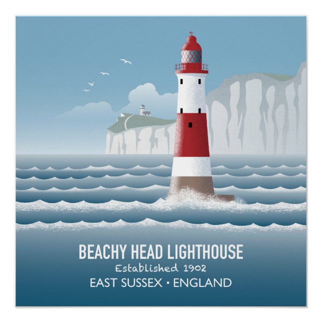 Beachy Head Lighthouse Poster (Vorderseite)