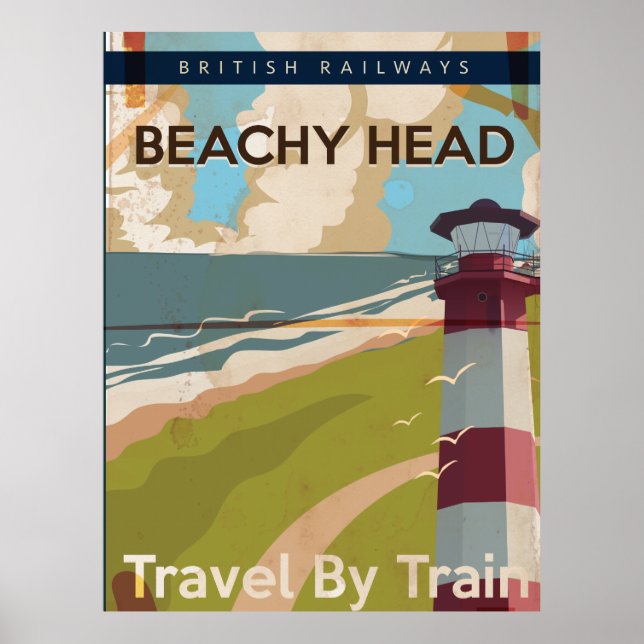 Beachy Head Vintage Travel Poster (Vorne)