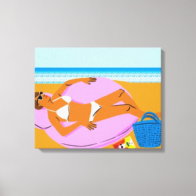 Beachy Keen - Pink Leinwanddruck (Vorderseite)