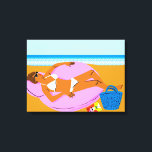 Beachy Keen - Pink Leinwanddruck<br><div class="desc">Beachy Keen I von Blanckslate. Hier erwartet Sie ein sonniger Strandgast. | 140789D</div>