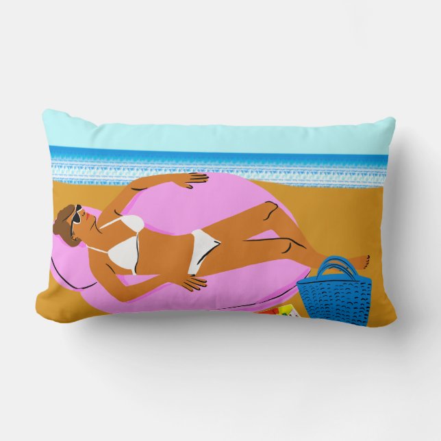 Beachy Keen - Pink Lendenkissen (Vorderseite)