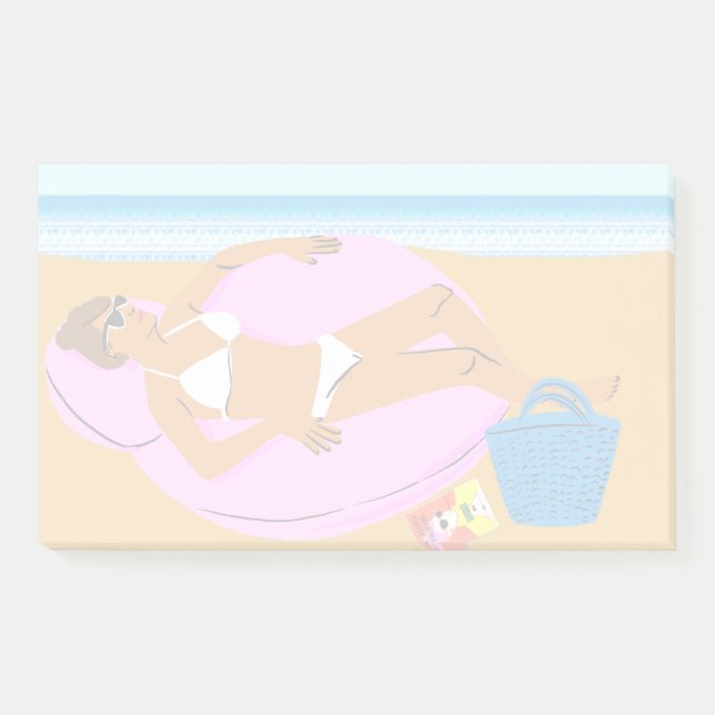 Beachy Keen - Pink Post-it Klebezettel (Vorderseite)