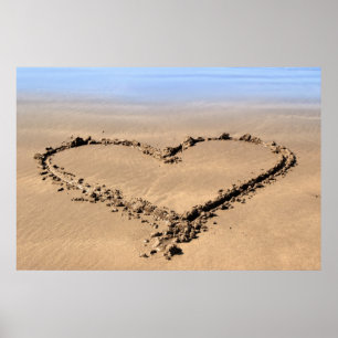 beachy Liebeherzplakat Poster