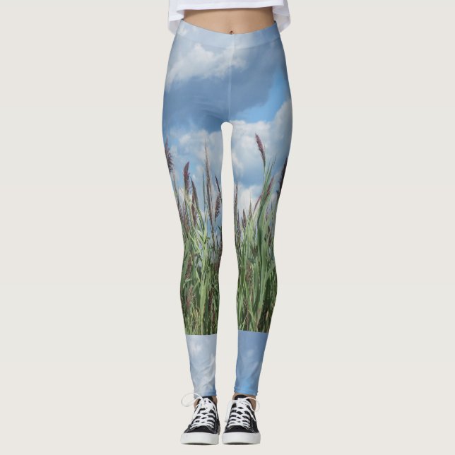 Beachy Marsh Grass Leggings (Vorderseite)