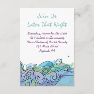 Beachy Ocean Bar Bat Mitzvah Einladungskarte