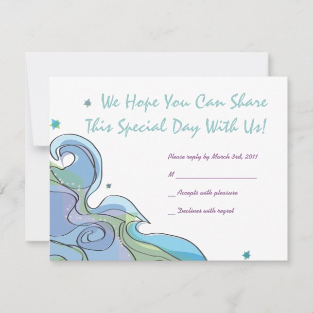 Beachy Ocean Bar Bat Mitzvah Einladungskarte (Vorderseite)