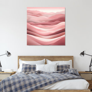 Beachy Pink AI art Leinwanddruck