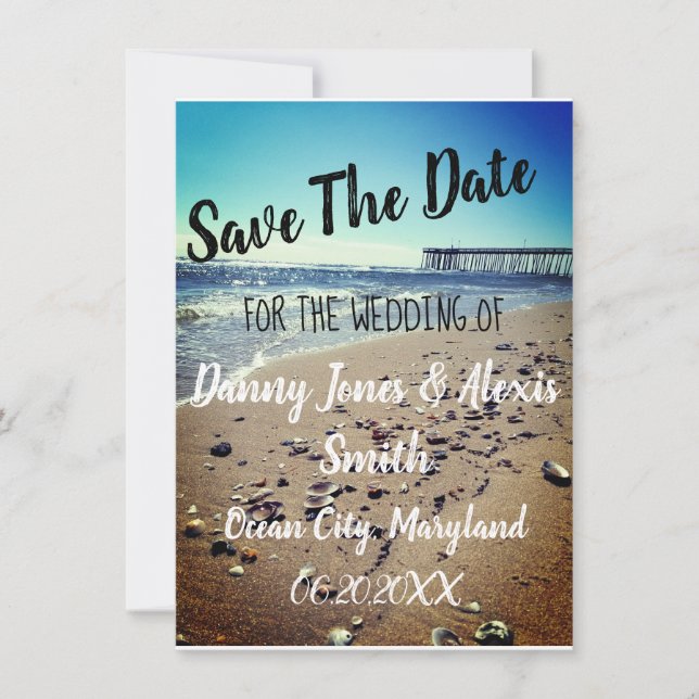 Beachy Save the Date (Vorderseite)