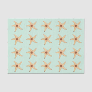 Beachy Starfish auf Aqua bringt Seidenpapier