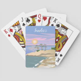 Beachy Sunset Personalisiert Classic Spielkarten