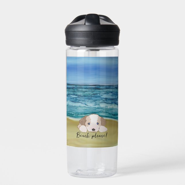 Beachy Sweet Puppy Trinkflasche (Vorderseite)