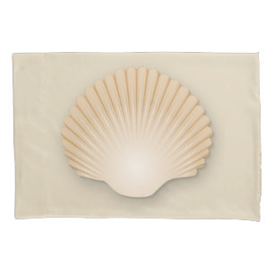 Beachy Tan Scalloped Seashell Kissenbezug