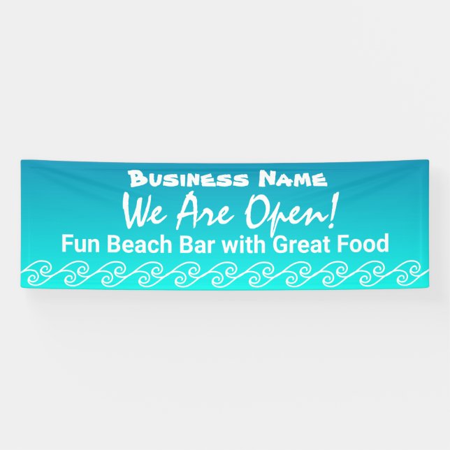 Beachy Theme - Banner zum erneuten Öffnen Amerikas (Horizontal)