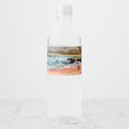 Beachy Wedding Water Bottle Gift