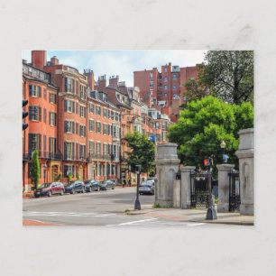 Beacon Hill Boston Massachusetts Postcard Feiertagspostkarte