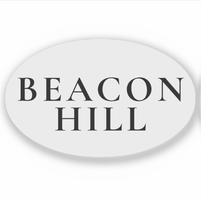 Beacon Hill Boston Preppy Oval Aufkleber (Vorderseite)