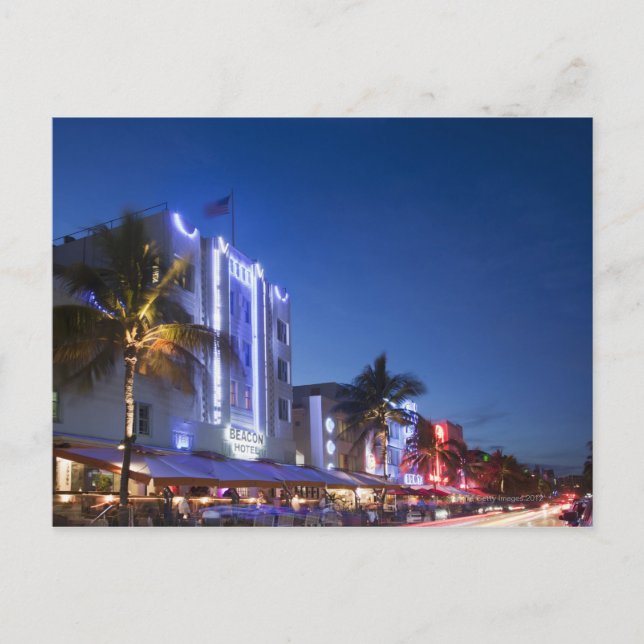 Beacon Hotel, Ocean Drive, South Miami Beach, Flai Postkarte (Vorderseite)