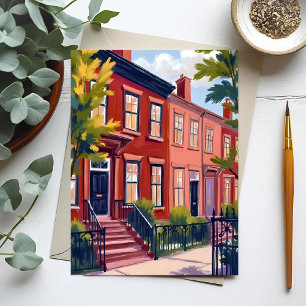 Beacon Street Boston Massachusetts Postkarte