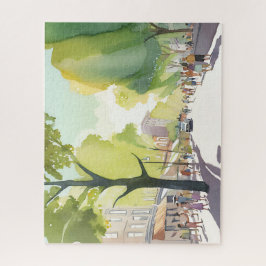 Beacon Street Sommer | Boston, MA Aquarell