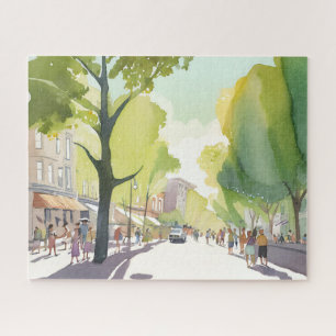 Beacon Street Sommer   Boston, MA Aquarell