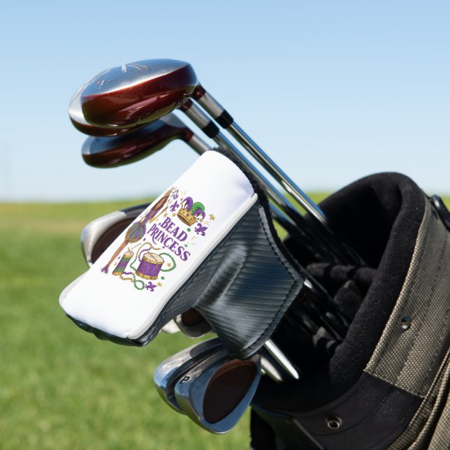 Bead Princess - Mardi Gras Golf Headcover (In Situ)
