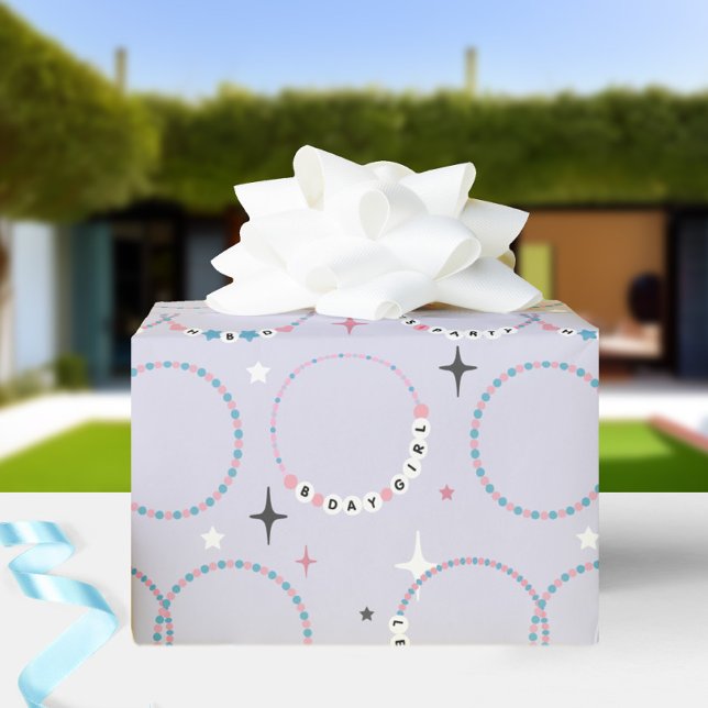 Beaded Birthday Bracelets Lila Geschenkpapier (Von Creator hochgeladen)