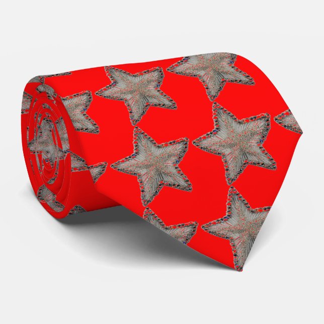 BEADED STAR SEQUENCE NECKTIE (FOTO) KRAWATTE (Gerollt)