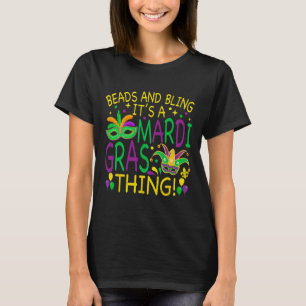 Beads Bling Mardi Gras Thing Carnival Party Männer T-Shirt