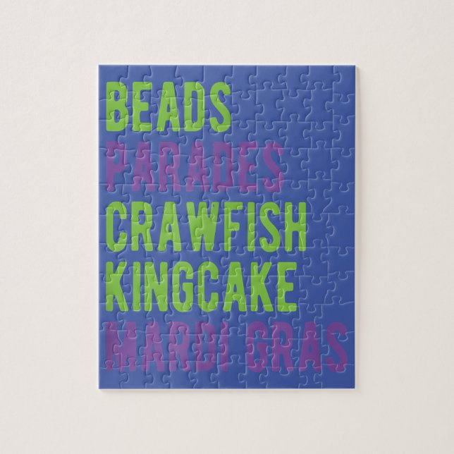 Beads Parades Crawfish Kingcake Mardi Gras (Vertikal)