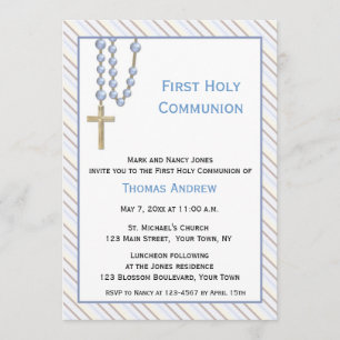 Beads Rosary bleus, Grèves, Invitation religieuse