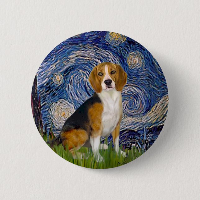 Beagle 7 - Sternennacht Button (Vorderseite)