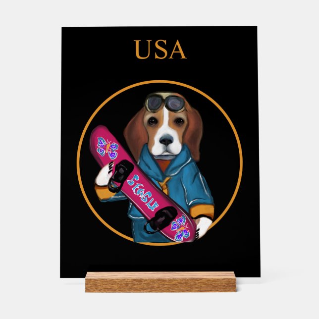 BEAGLE ACRYLSCHILD (Vorderseite)