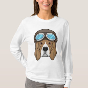 Beagle als Pilot mit Pilotin T-Shirt