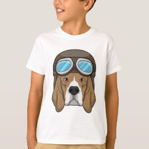 Beagle als Pilot mit Pilotin T-Shirt